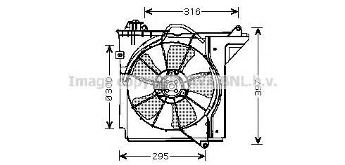 Вентилятор радиатора кондиционера TO7538 AVA