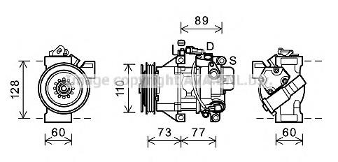 Компрессор кондиционера TOK629 AVA