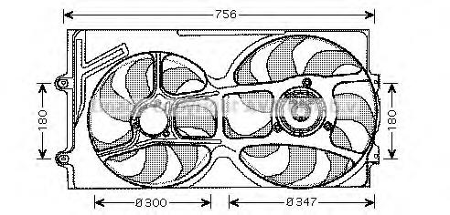 Диффузор вентилятора в сборе с мотором и крыльчаткой VW7514 AVA