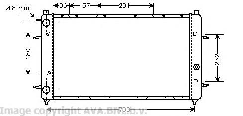 Радиатор охлаждения двигателя AVA VWA2114 цена, от 52.66 USD