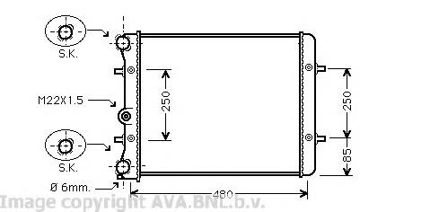 Радиатор VW2152 AVA