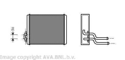 Radiador de forno (de aquecedor) VOA6084 AVA