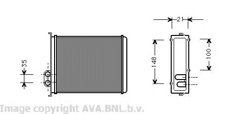 VO6085 AVA radiador de forno (de aquecedor)