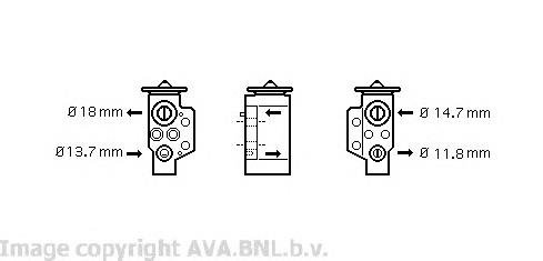 Клапан TRV кондиционера VW1243 AVA