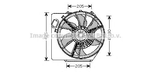 RT7536 AVA ventilador elétrico de esfriamento montado (motor + roda de aletas)