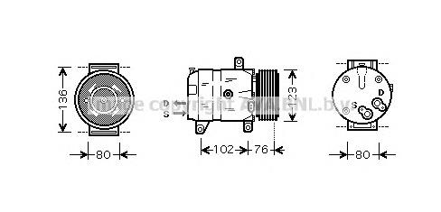 RTAK069 AVA compressor de aparelho de ar condicionado