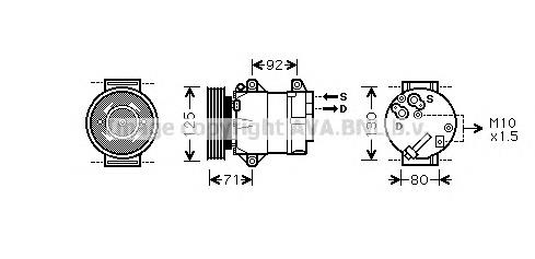 RTAK441 AVA compressor de aparelho de ar condicionado