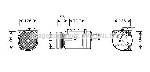 Компрессор кондиционера RTK310 AVA