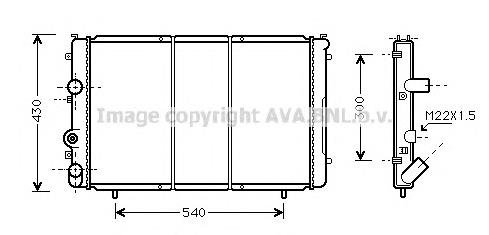 Radiador de esfriamento de motor RTA2274 AVA