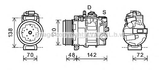 PRK064 AVA compressor de aparelho de ar condicionado