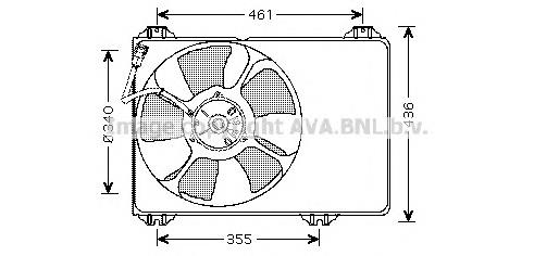 Ventilador (roda de aletas) do radiador de esfriamento 1711163J00 Suzuki