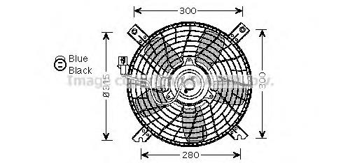 SZ7509 AVA ventilador (roda de aletas do radiador de aparelho de ar condicionado)