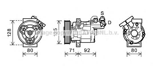 Компрессор кондиционера RTK495 AVA