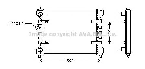 ST2023 AVA radiador de esfriamento de motor