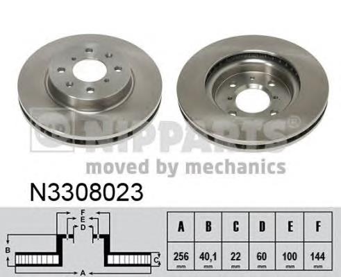 Тормоз дисковый передний Nipparts N3308023 цена, от 35.06 USD