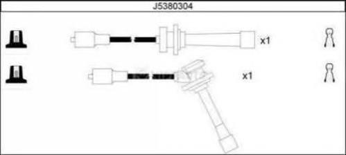 J5380304 Nipparts fios de alta voltagem, kit