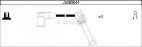 J5383044 Nipparts fio de alta voltagem, cilindro no. 1