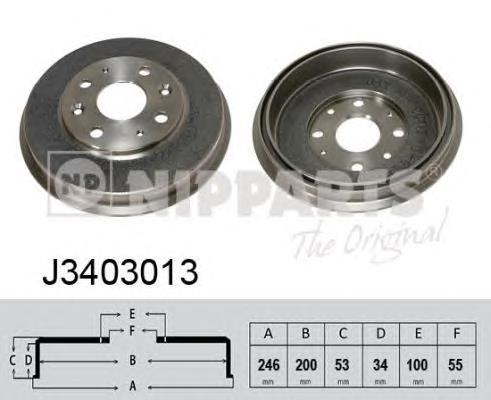 ADM54704 Blue Print tambor do freio traseiro