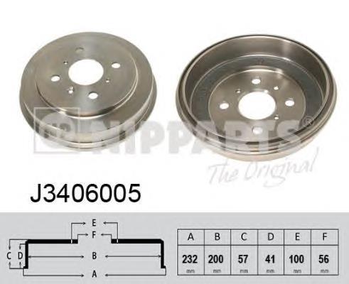 Tambor do freio traseiro para Daihatsu Applause (A101, A111)