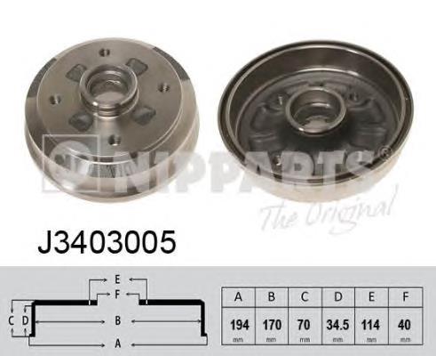 14510610 Brembo tambor do freio traseiro