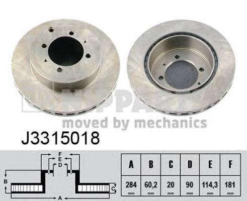 Тормозные диски J3315018 Nipparts