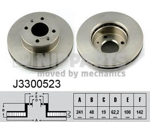 J3300523 Nipparts Диск тормозной передний