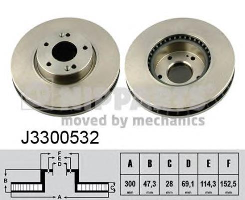 Тормоз дисковый передний Nipparts J3300532 цена, от 52.17 USD
