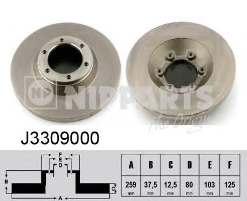 8942308450 Isuzu disco do freio dianteiro