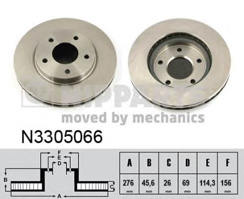N3305066 Nipparts Диск тормозной передний