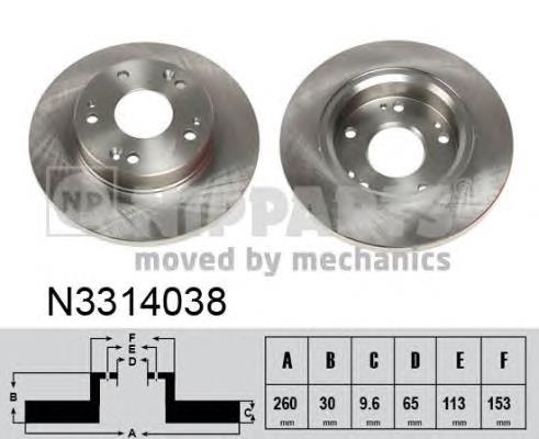 BS9453C Optimal disco do freio traseiro