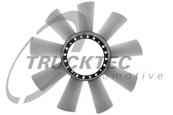 02.19.134 Trucktec ventilador (roda de aletas do radiador de esfriamento)
