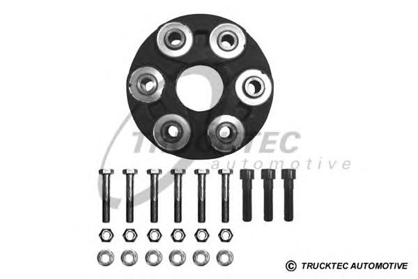 0234024 Trucktec acoplamento elástico dianteiro do veio de transmissão