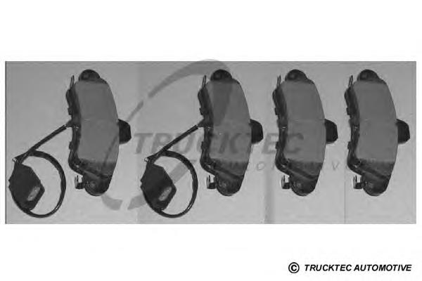 1835032 Trucktec колодки тормозные задние дисковые