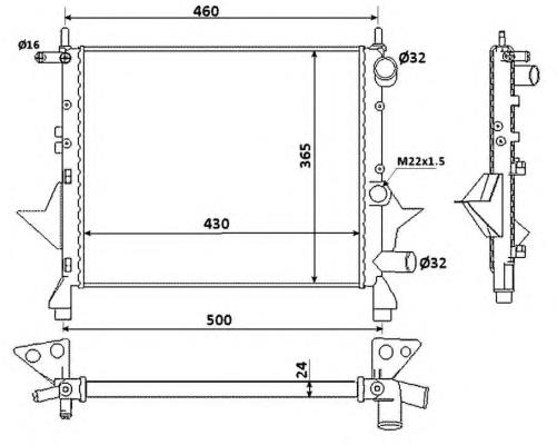 529513 NRF radiador de esfriamento de motor