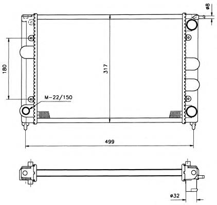 529505 NRF radiador de esfriamento de motor