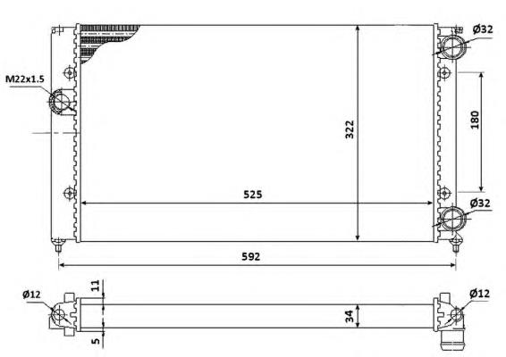 529501 NRF radiador de esfriamento de motor