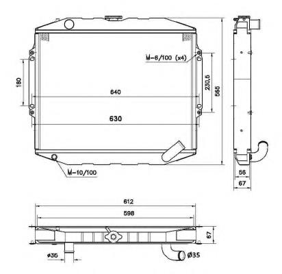 MB422130 Mitsubishi radiador de esfriamento de motor