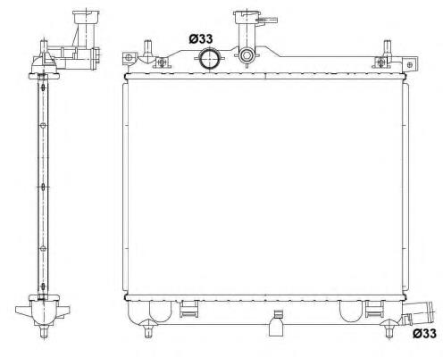 DRM41009 Denso radiador de esfriamento de motor