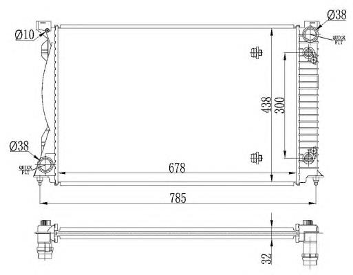 53023 NRF radiador de esfriamento de motor