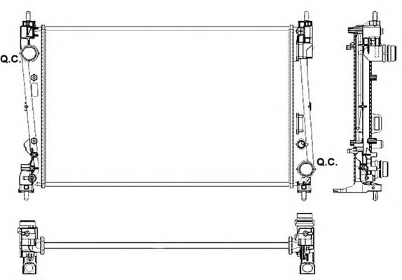 51863820 Fiat/Alfa/Lancia radiador de esfriamento de motor