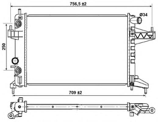 53035 NRF radiador de esfriamento de motor