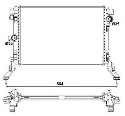 53026 NRF radiador de esfriamento de motor