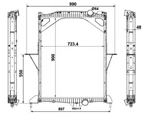 20460178 Volvo radiador de esfriamento de motor