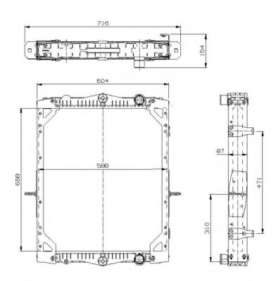 529744 NRF radiador de esfriamento de motor