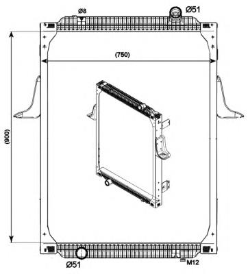 529700 NRF radiador de esfriamento de motor