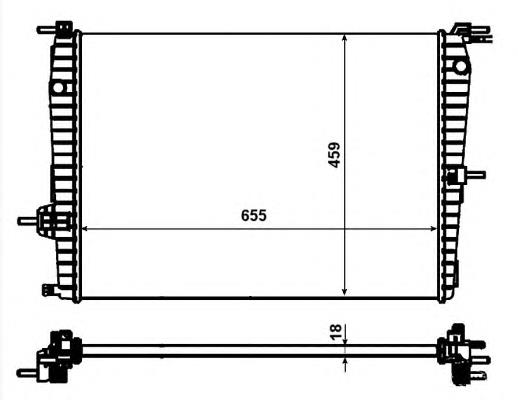 735184 VALEO radiador de esfriamento de motor