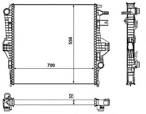 FP 74 A921 FPS radiador de esfriamento de motor