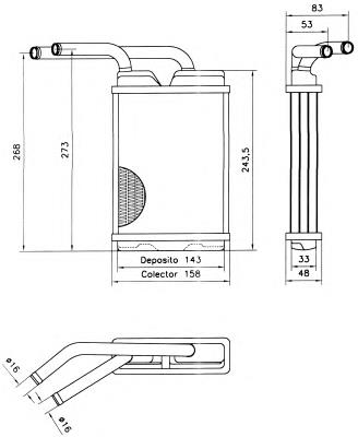 52214 NRF radiador de forno (de aquecedor)