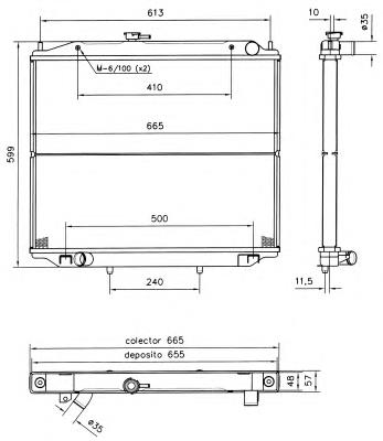 Radiador de esfriamento de motor 52238 NRF