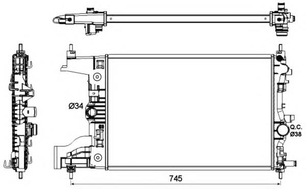 551108-7 Polcar radiador de esfriamento de motor